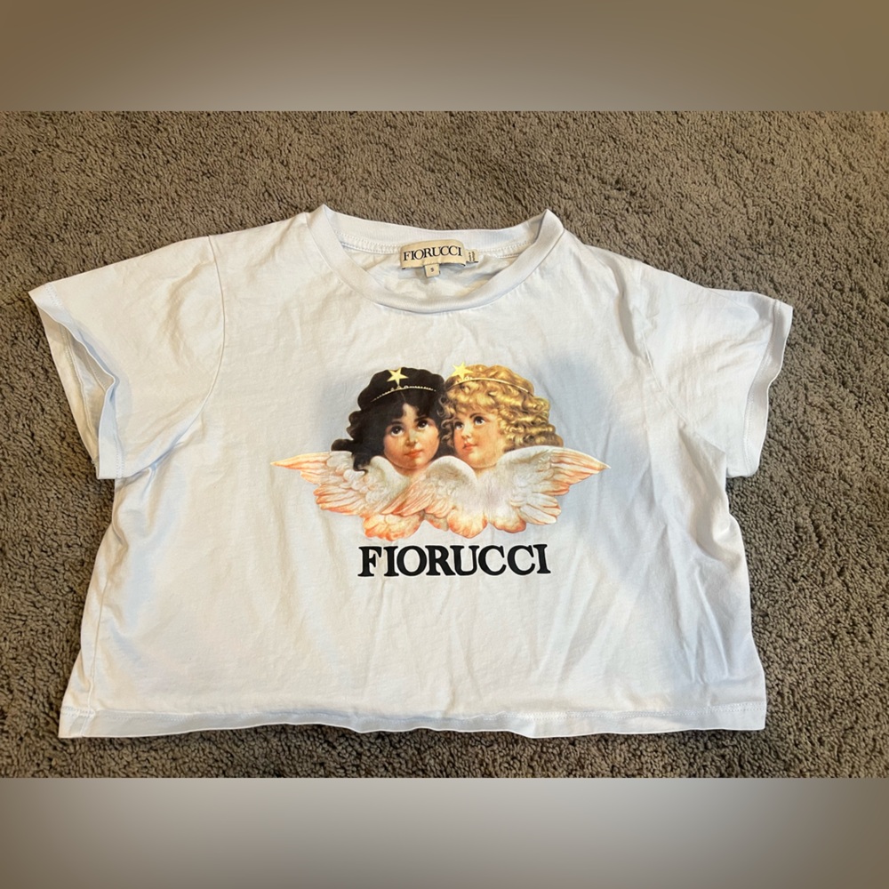 Fiorucci vintage angels cropped tee